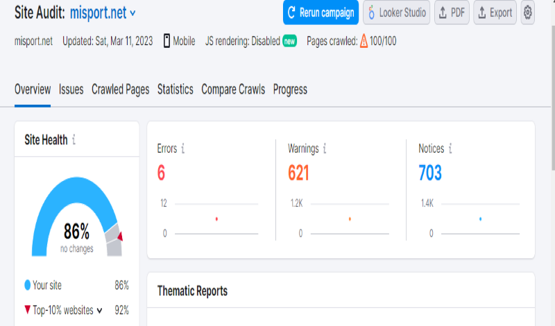 فحص و أكتشاف مشاكل المواقع والمدونات بدقة عالية